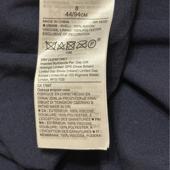 Banana Republic Navy Polka‎ Dot Pleated Fit & Flare Dress, Women’s Size 8 - Picture 13 of 13